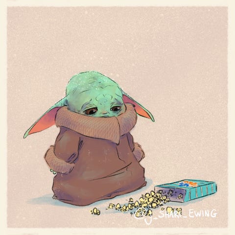 These Illustrations Of Baby Yoda Eating Disney Treats Are So Pure These Illustrations Of Baby Yoda Eating Disney Treats Are So Pure