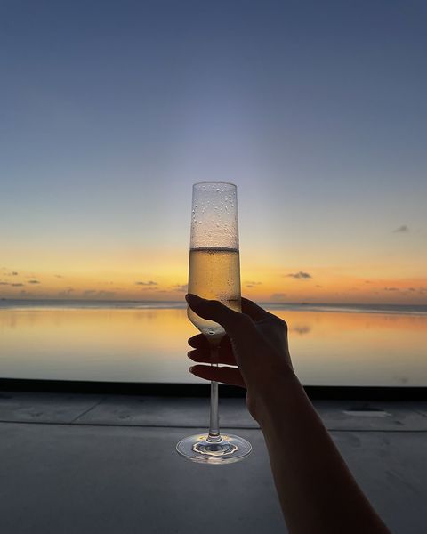 sunset champagne