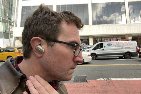 a man wearing earbuds