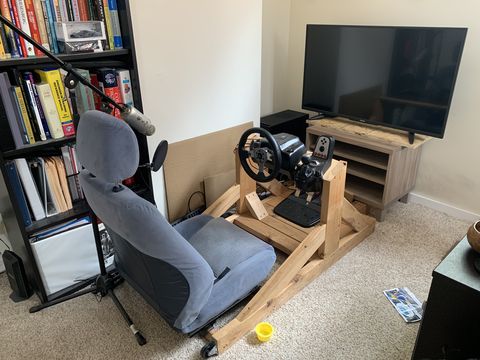 I Built An Iracing Rig In Under A Week Here S How - Wood Diy Racing Wheel Stand Plans