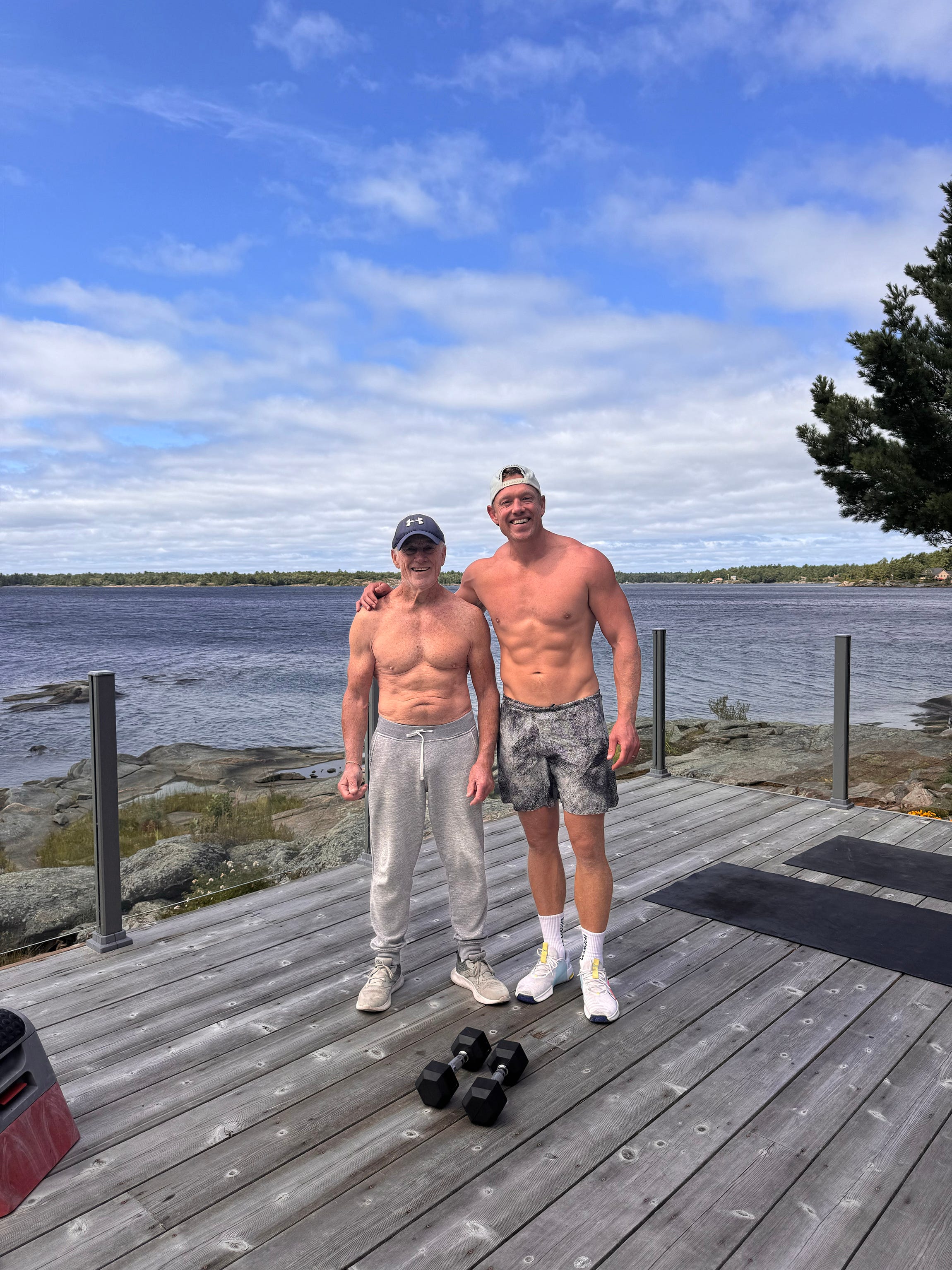 Meet the Grandfather and Grandson Workout Duo