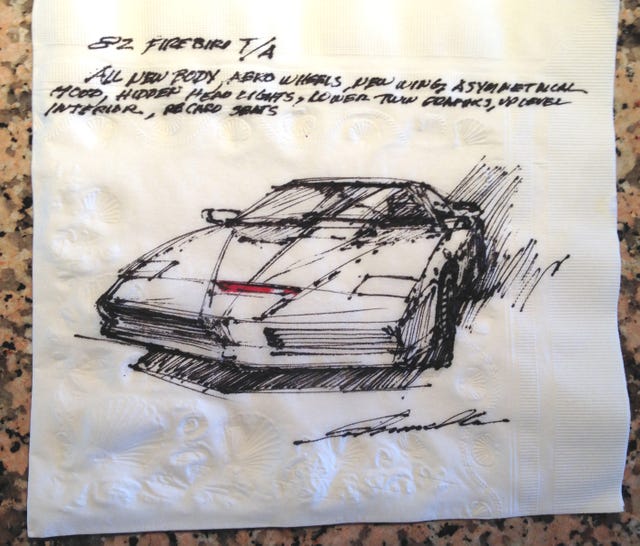 How Knight Rider S K I T T Went From Napkin Drawing To The Small Screen