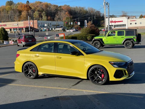 audi rs 3 yellow 2023