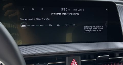 kia ev6 charge sharing screen