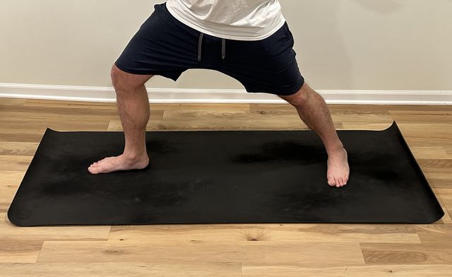 a man doing yoga