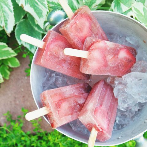 strawberry watermelon rose popsicles