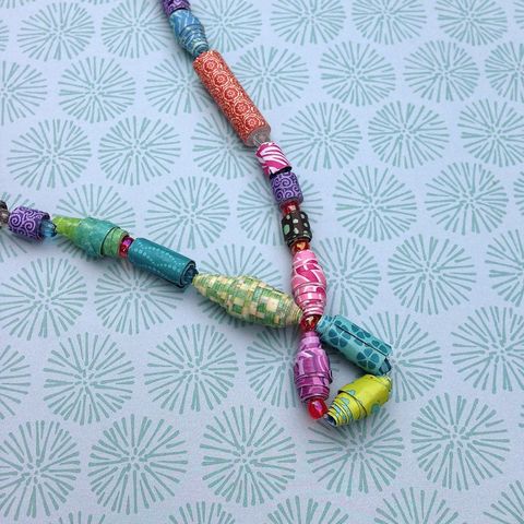 DIY Kids Activities - Paper Bead Necklaces