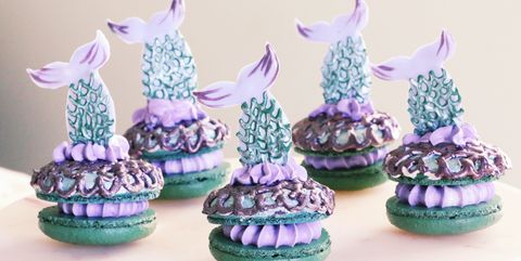 Purple, Lavender, Pink, Violet, Teal, Dessert, Cupcake, Cake decorating supply, Sweetness, Icing, 