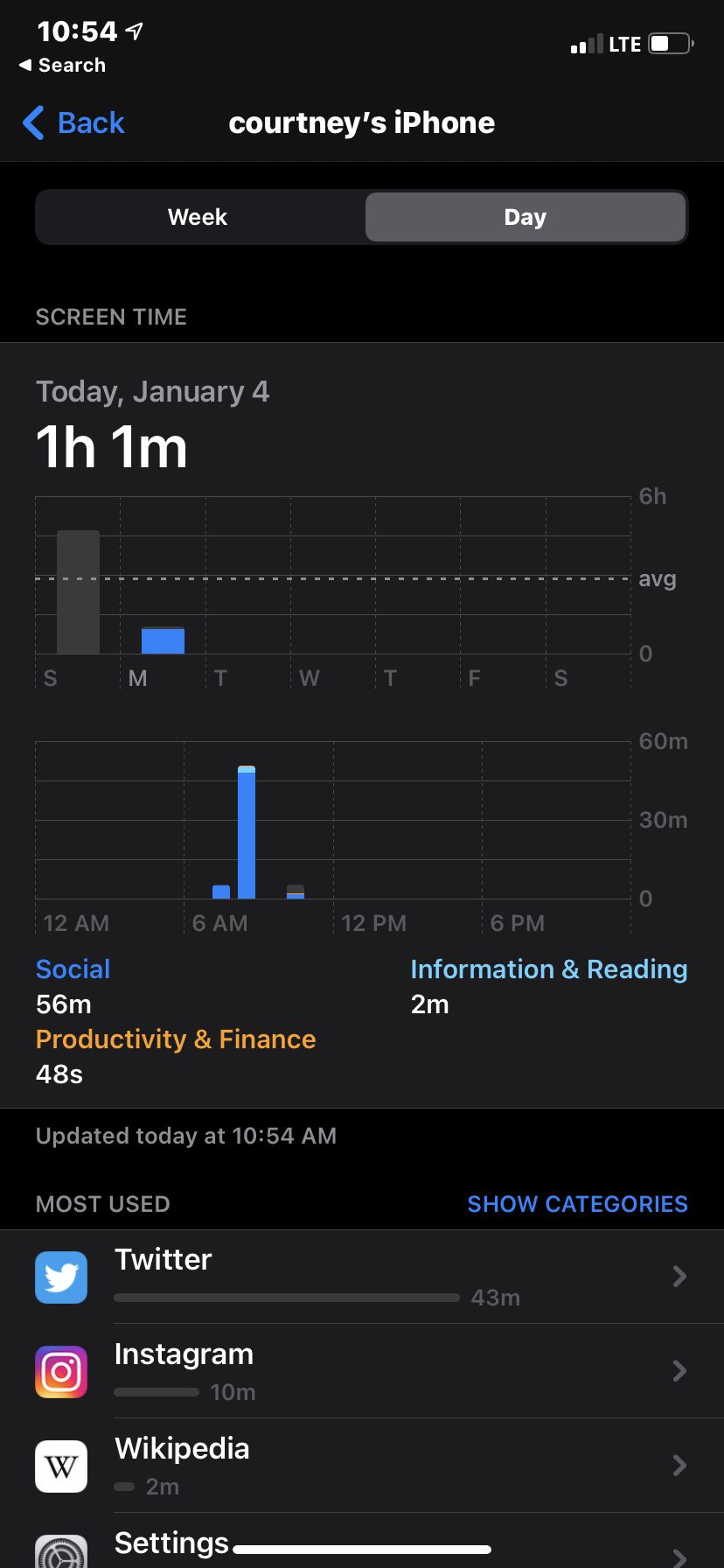 screen rime not timing app usage