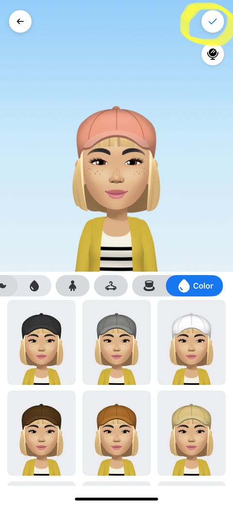 how to create your own facebook avatar step 7