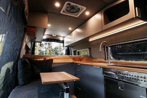 paved to pines custom camping trailer interior
