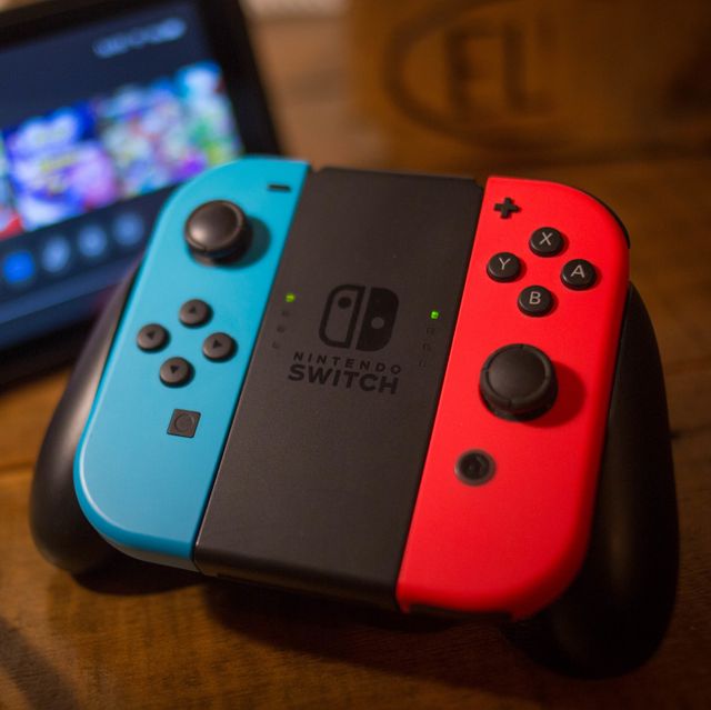 a nintendo switch seen with the main controller