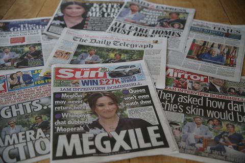 uk newspapers react to the duke and duchess of sussex interview with oprah winfrey