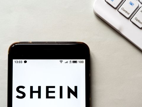 in this photo illustration a shein logo seen displayed on a