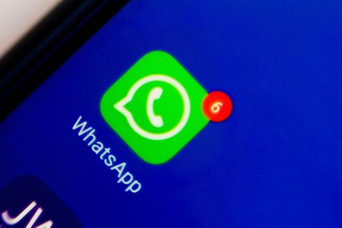 in this photo illustration an icon of whatsapp app displayed