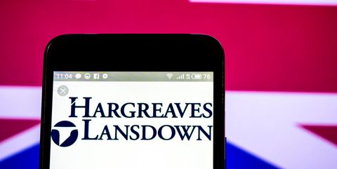 Hargreaves Lansdown plc company logo seen displayed on a