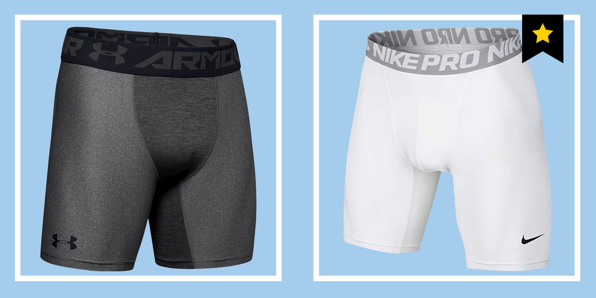 ZENGVEE 3 Pack Mens Compression Shorts Men Quick Dry Running Shorts Base Layer Sport Underwear for Men 