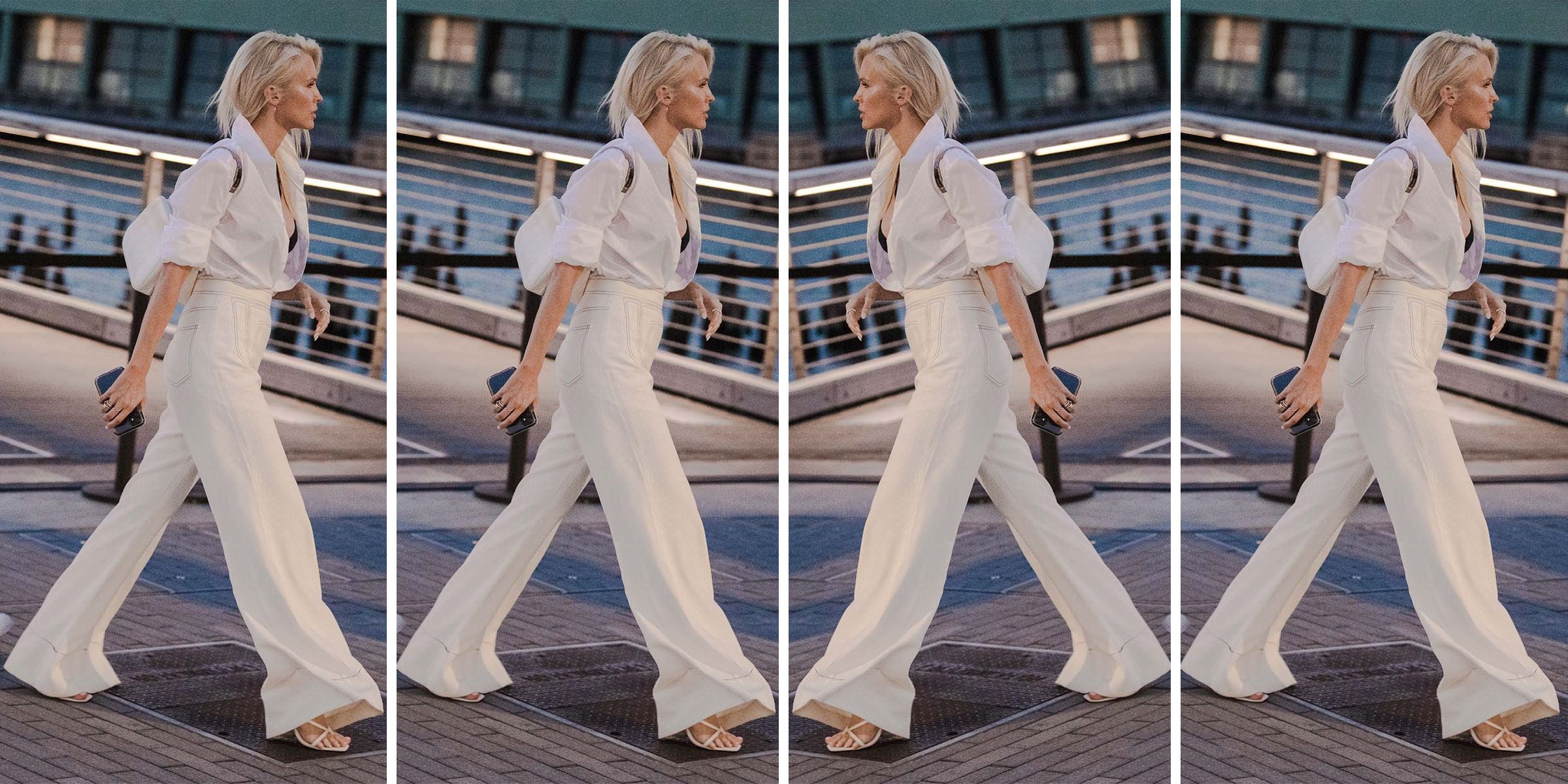 Fashion Trousers Jersey Pants Cambio Jersey Pants natural white casual look 