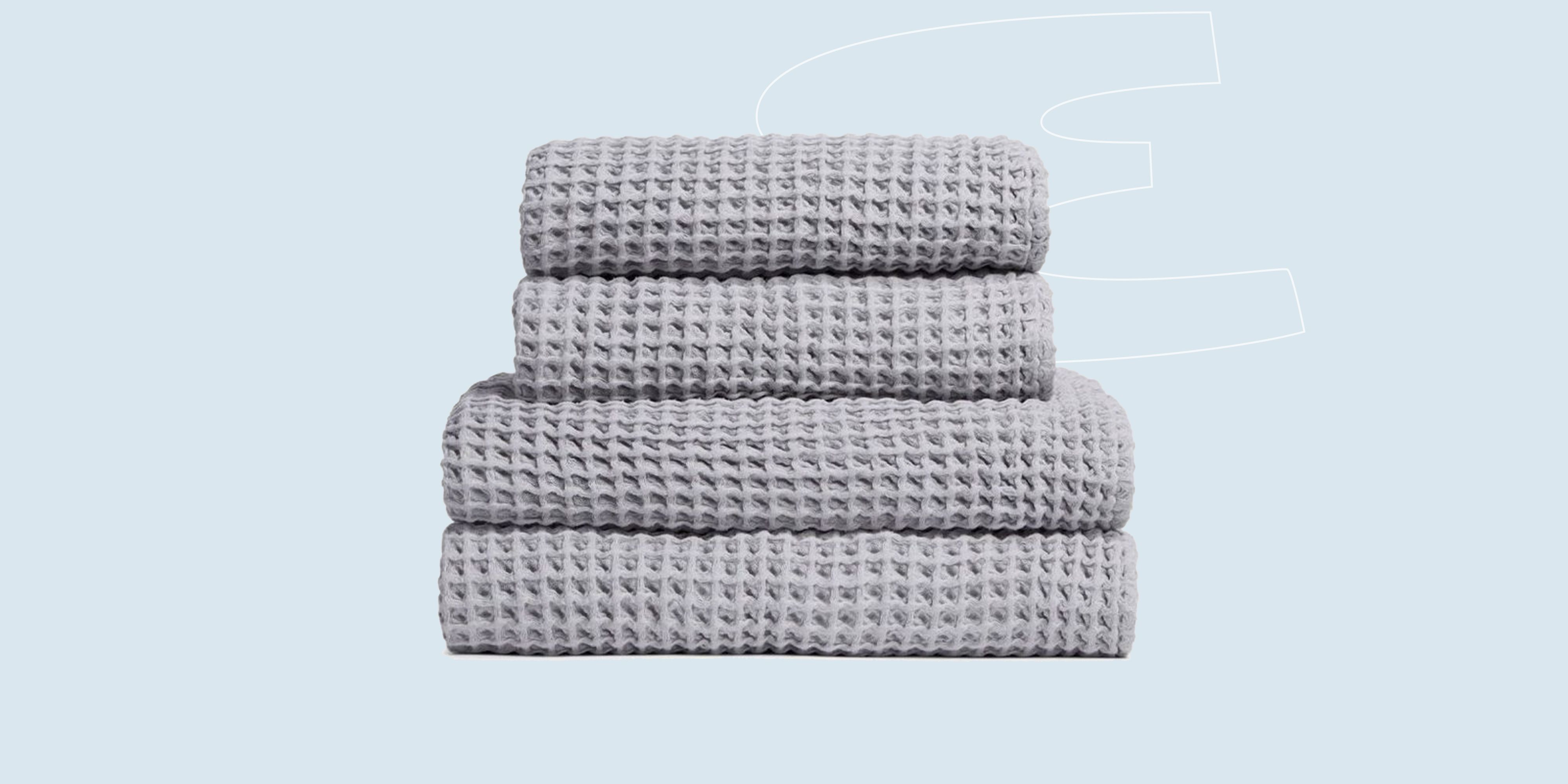 100% Supima Cotton Nutrl HomeWaffle Weave Bath Towel SetAntimicrobial 