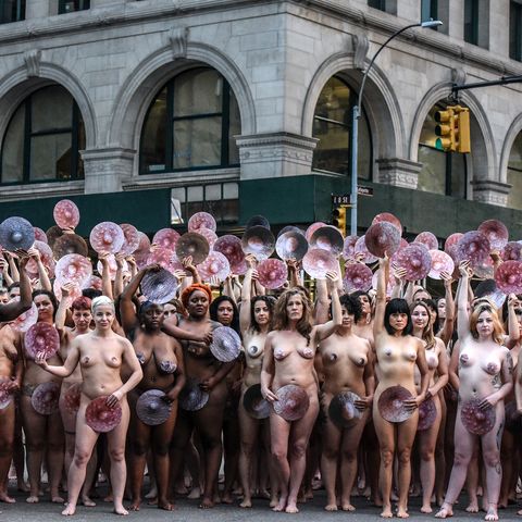 Naked Swimming Tits - Spencer Tunick #WeTheNipple Naked Campaign Photographs ...