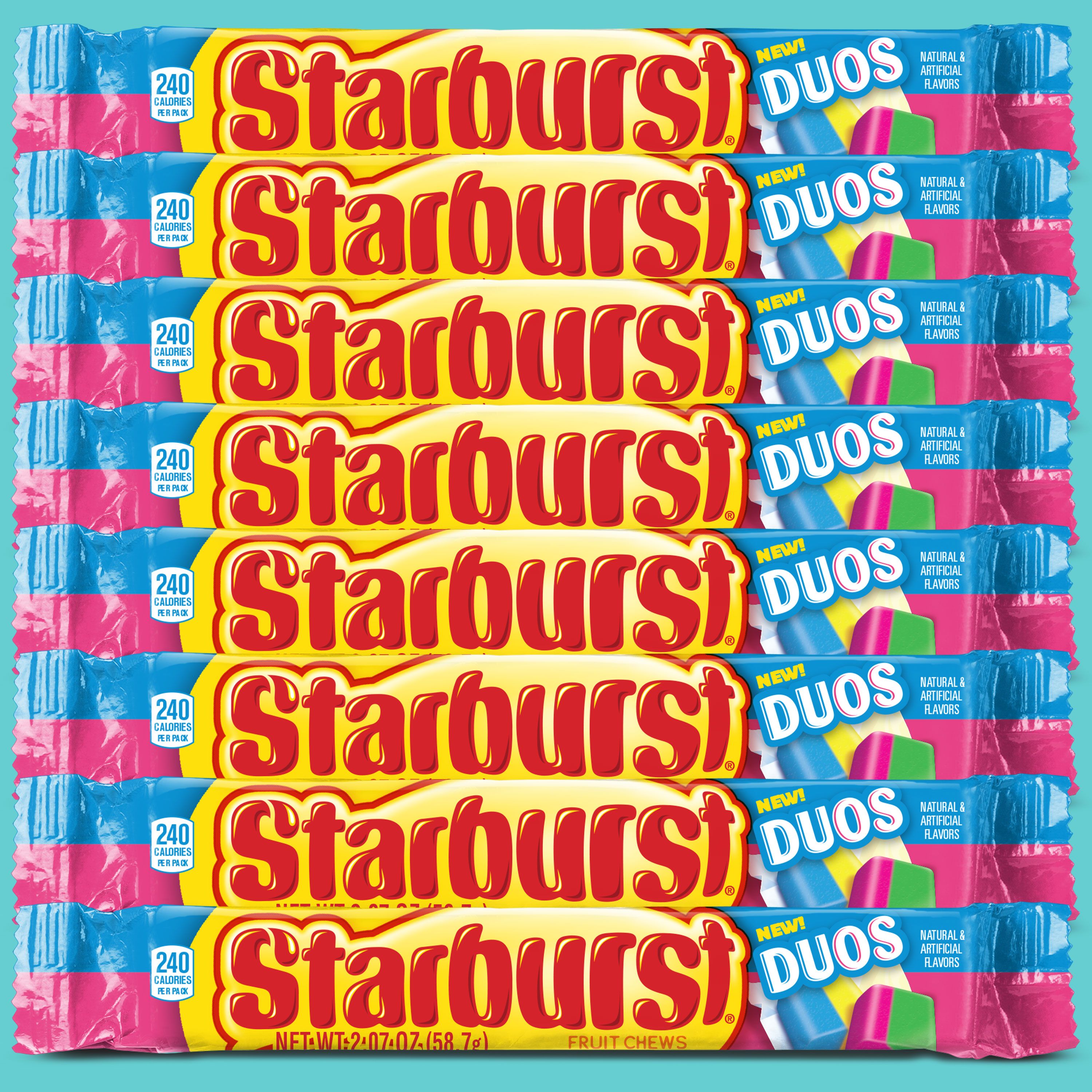 New Starburst Duos Strawberry Watermelon And Blue Raspberry Lemonade Starburst