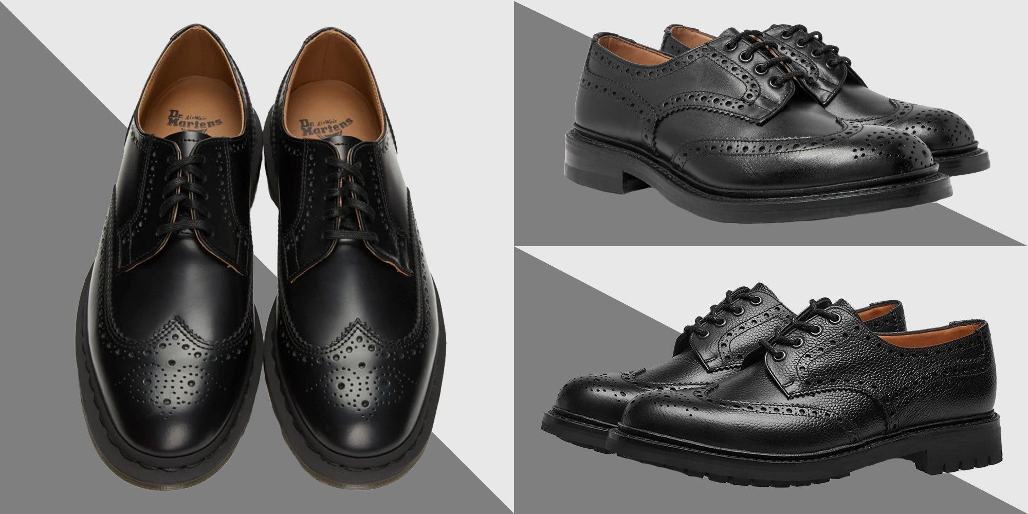 mens black wingtip boots