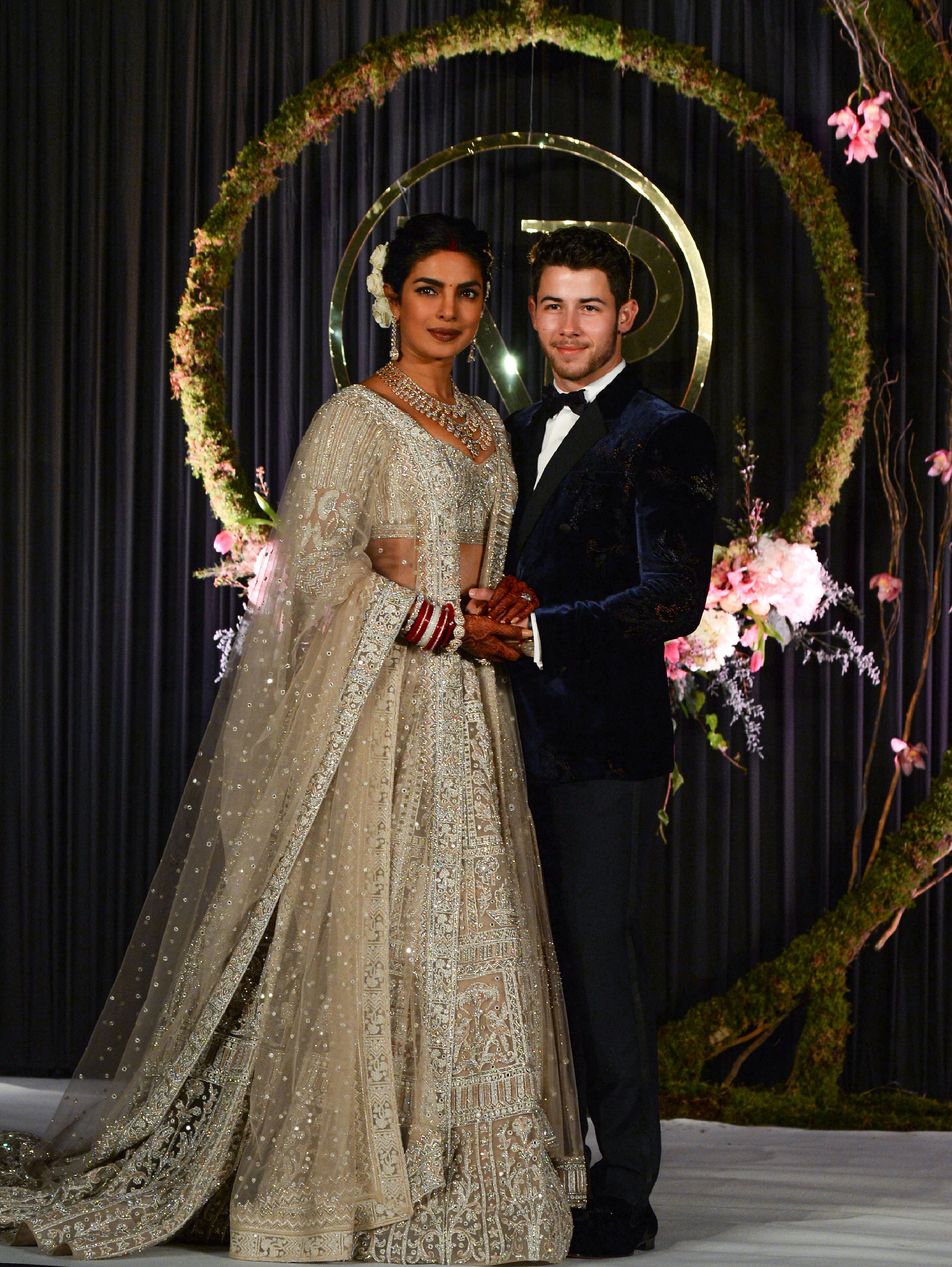 priyanka chopra red wedding dress