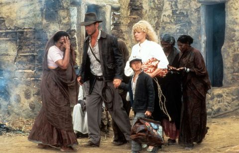 Harrison Ford, Ke Huy Quan und Kate Capshaw in Indiana Jones und der Tempel des Todes