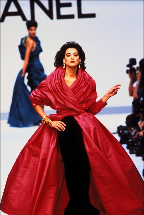 ines de la fressange fashion parade in the 1980 s