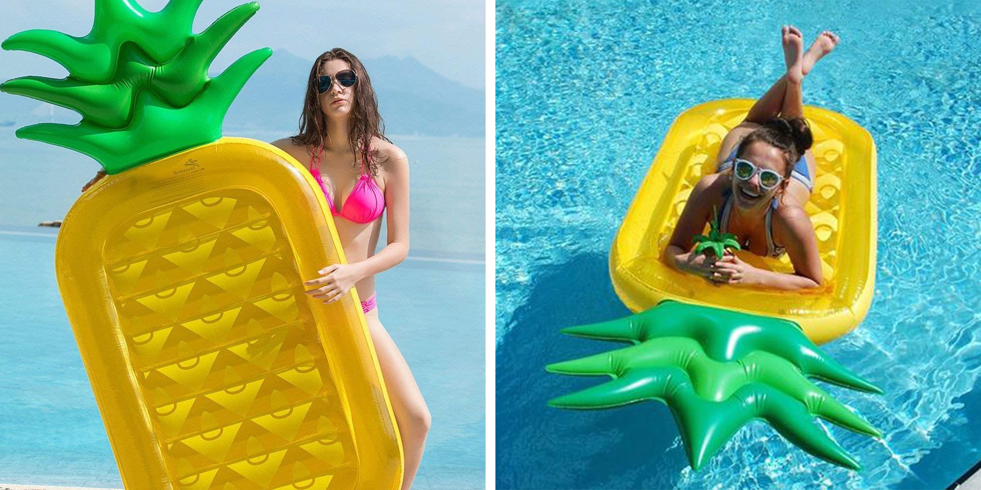 Outdoor Beach Pool Loungers Lake Ride Ons River Raft Inflatable Pineapple Pool Float Funny Pool 