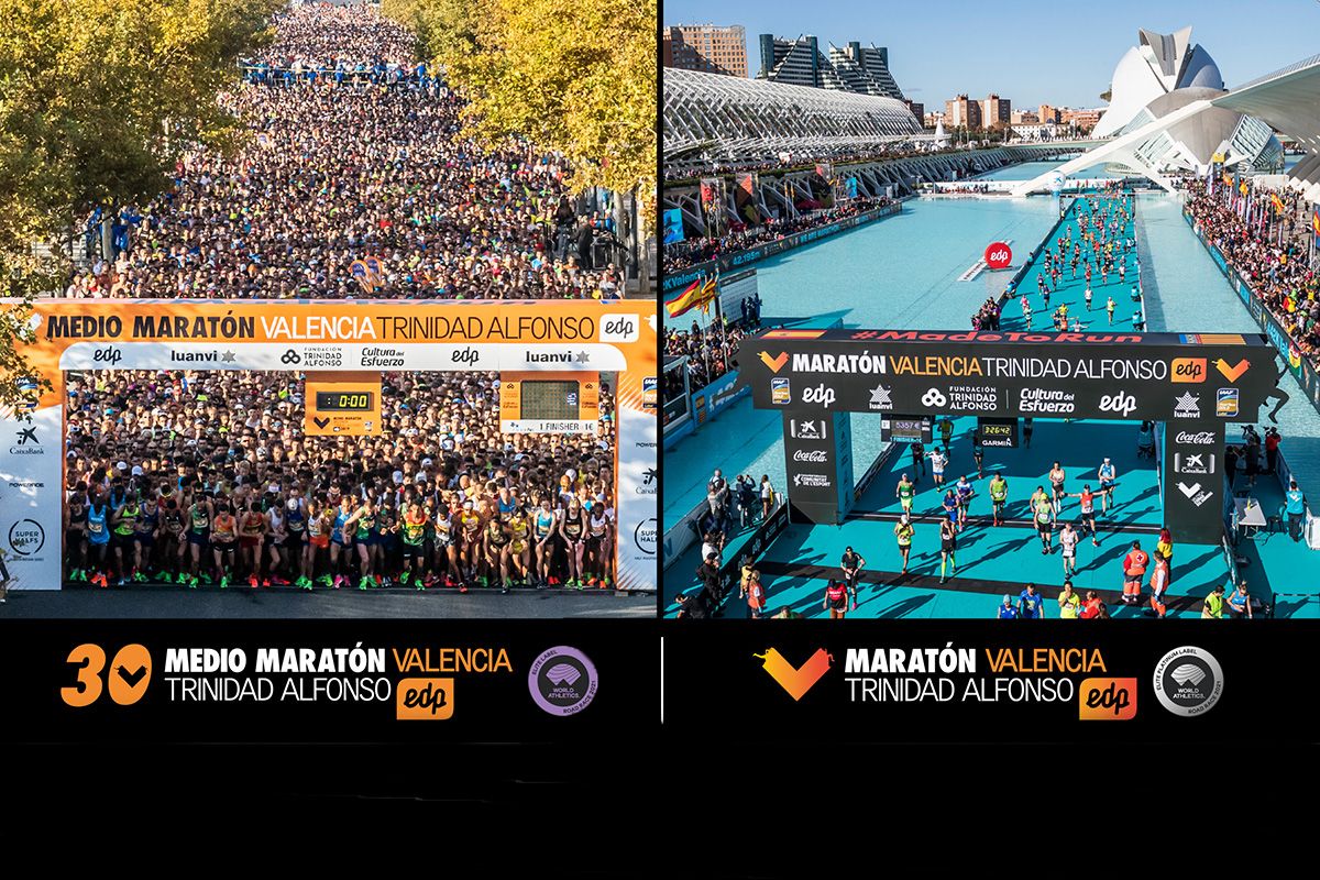 comestible Húmedo brillante 30.000 dorsales disponibles para el Medio y Maratón Valencia