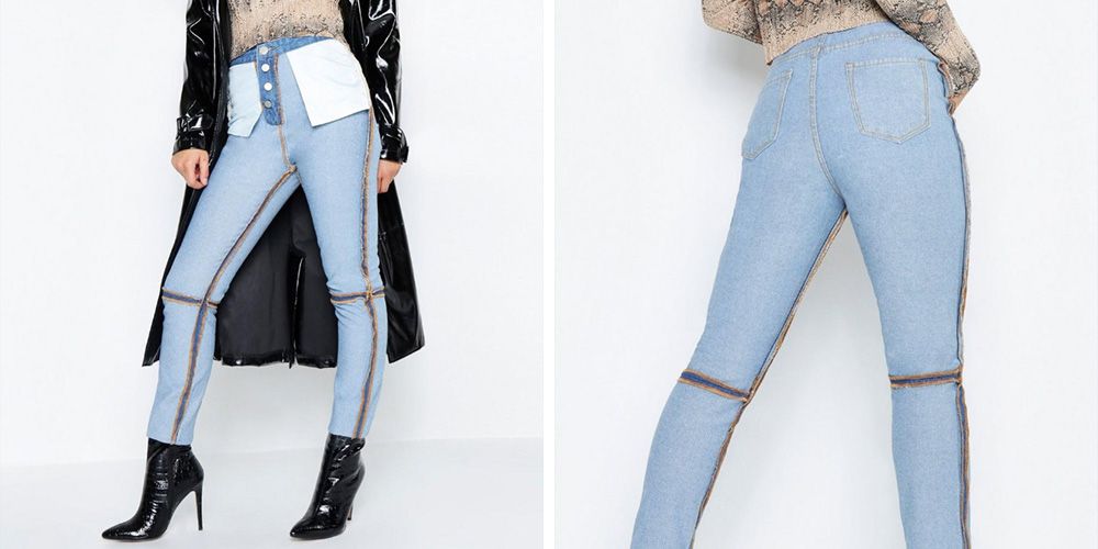 inside out jeans trend