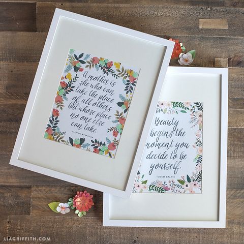 inspirational quote art mother's day crafts