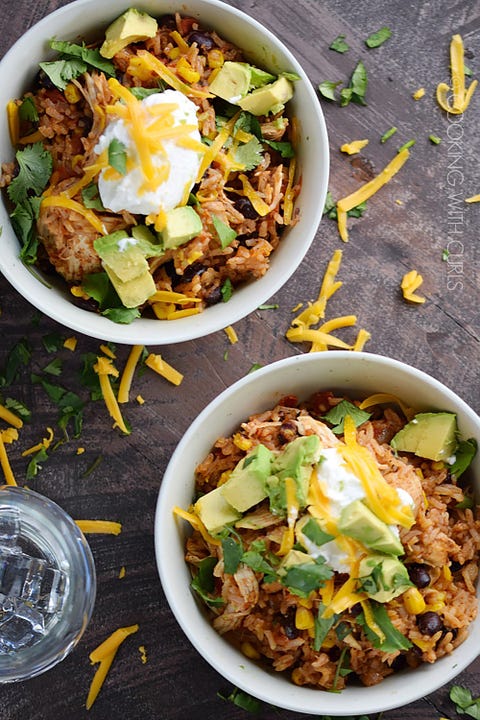 Sofortige Topf-Huhn-Taco-Schüsseln Instant-Topf Huhn Taco Schalen