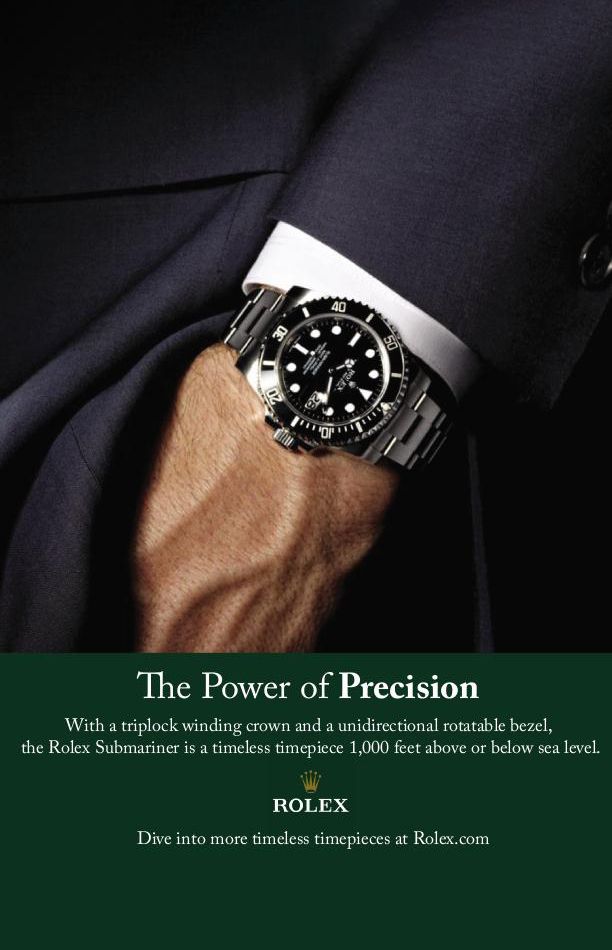 rolex submariner advert