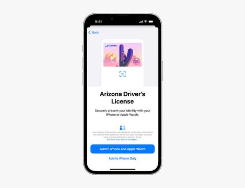 Apple wallet app to add driver's license