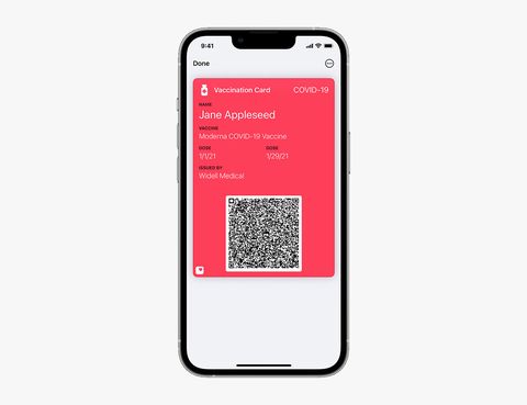 iPhone Wallet App Vaccination Record