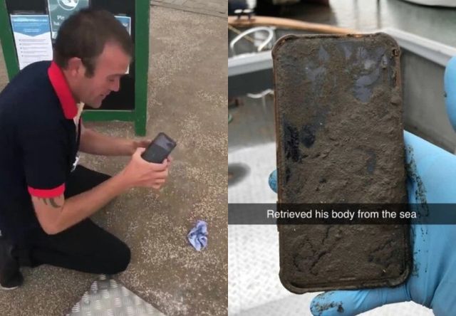a sailor and his iphone that was underwater for six days