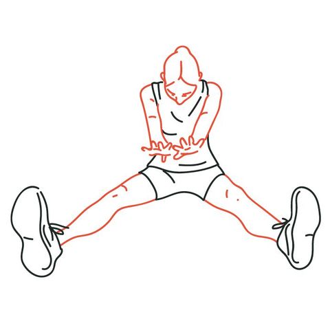 isolated long groin stretch