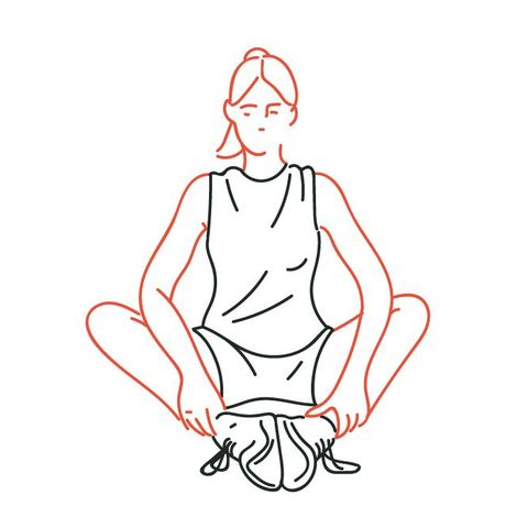 isolated short groin stretch