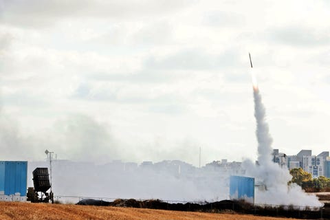 ISRAEL-PALESTINIAN-CONFLICT-GAZA iron dome israel