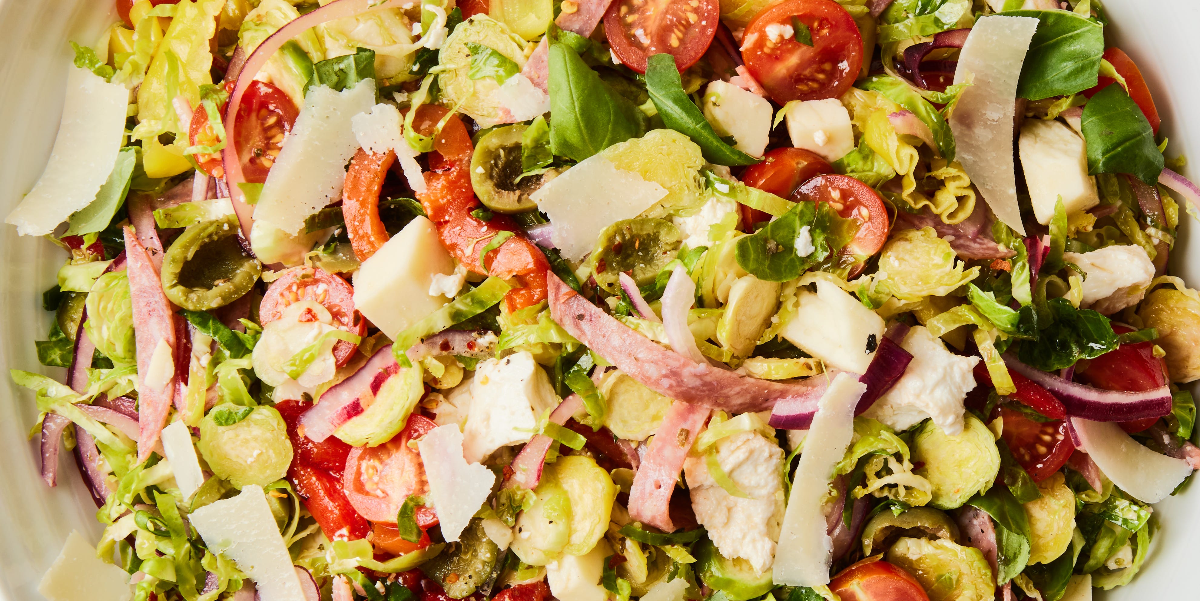 Italian Antipasto Brussels Sprouts Salad Will Have You Saying Goodbye To Leafy Greens