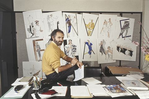 gianni versace in his study