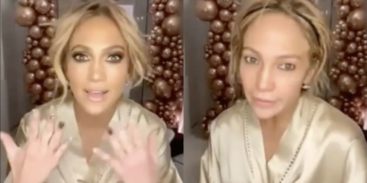 Jennifer Lopez shows off her skin without makeup in a new revealing video
