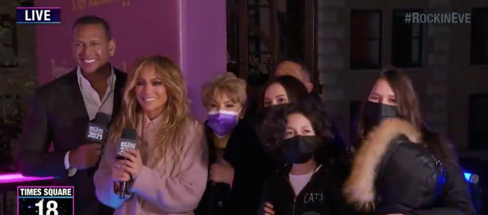 Jennifer Lopez and Her Kids Welcomed 2021 Onstage in Times Square