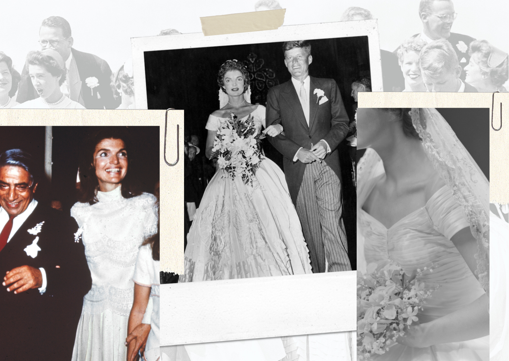 Jackie Kennedy y el estilo de sus dos vestidos de novia