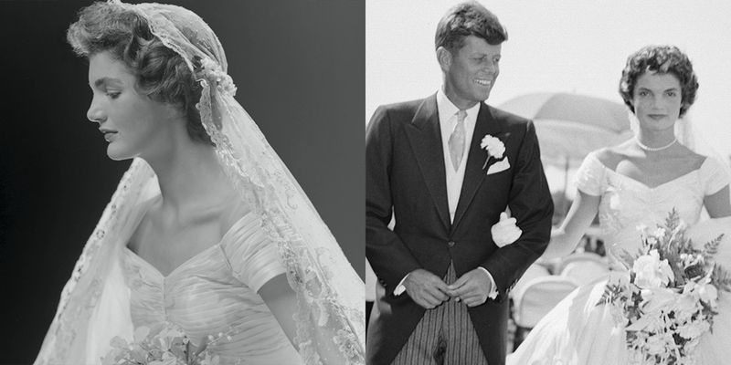 Jackie Onassis Kennedys Wedding Dress Wedding Dress Of Jacqueline Bouvier 