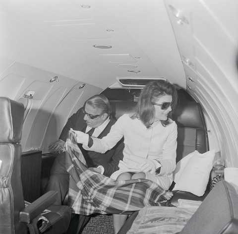 The Onassises on Private Plane