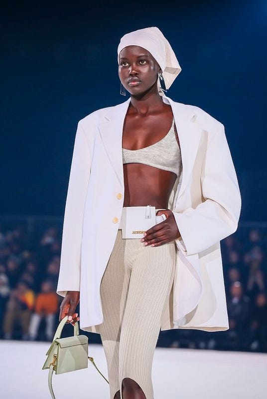 Model wearing Jacquemus FW20