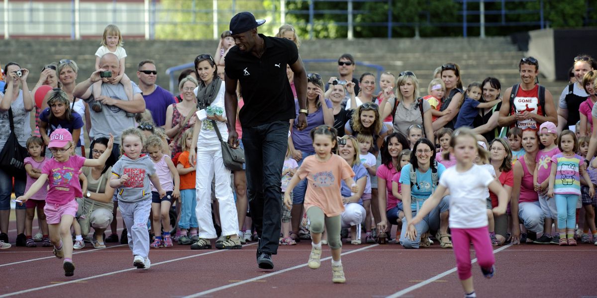 Bolt and children wife usain Usain Bolt